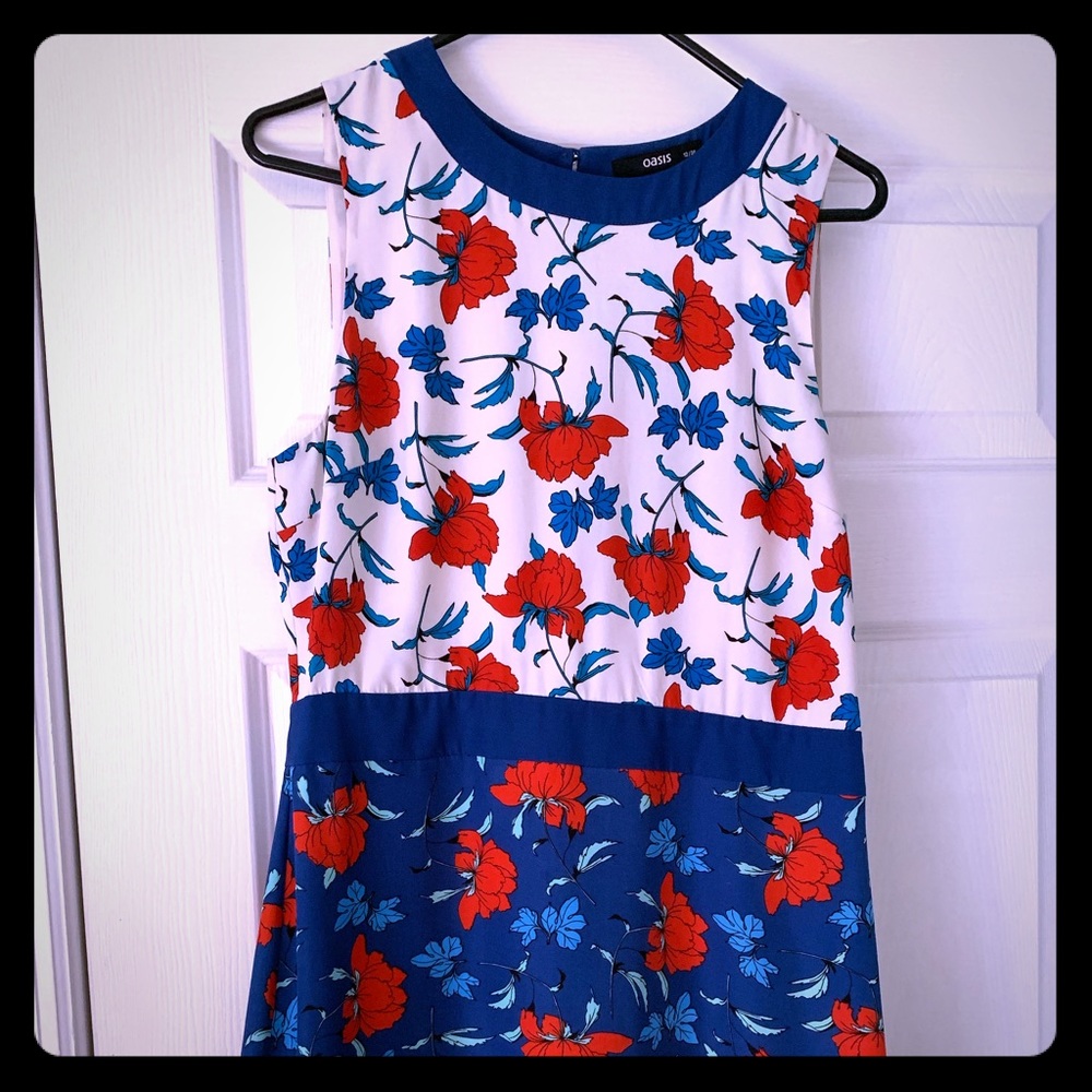 Oasis Flowered Dress Size 12